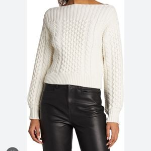Prozenza Schouler White Label Chunky Cable Knit Sweater Size S